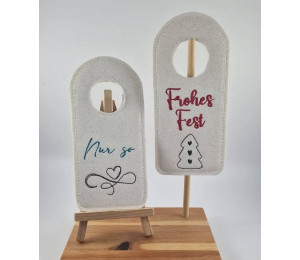 2€ ZUSATZTÜRCHEN 3. Dezember - Stickserie - 12 ITH Flaschenanhänger Vol. 3